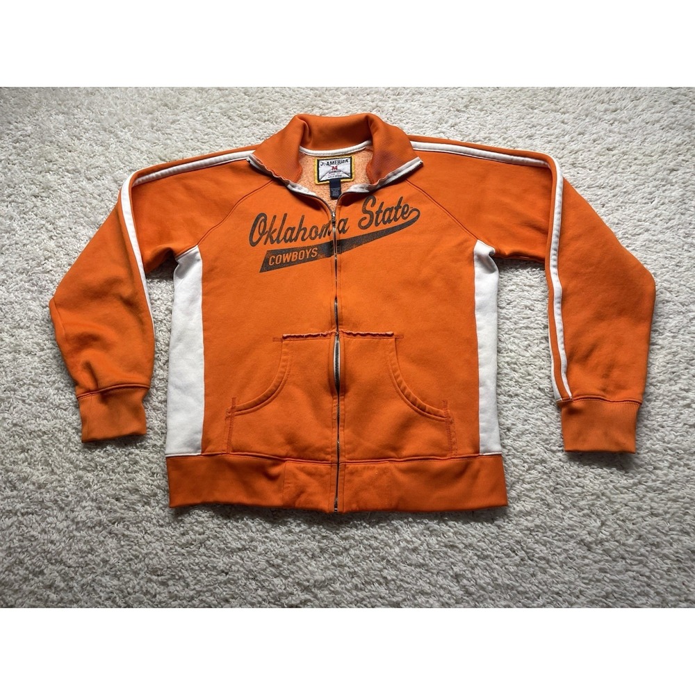 J America Oklahoma State Track Jacket Men's Medium EUC